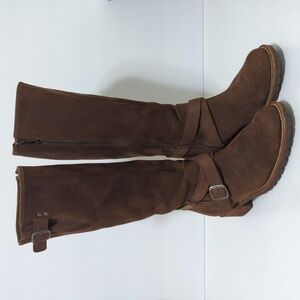 LL Bean Deerfield knee high nubuck riding boots women's size 6W